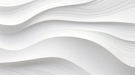 Abstract white wavy background with soft lines.