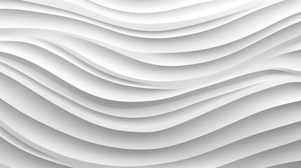 Obraz premium Abstract white wavy background with soft shadows.