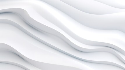 Obraz premium Abstract white wavy background with soft shadows.