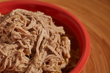 A bowl of Italian pulled pork, called 