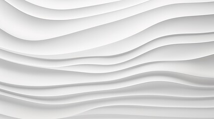 Obraz premium Abstract white wavy background with soft shadows and smooth transitions.