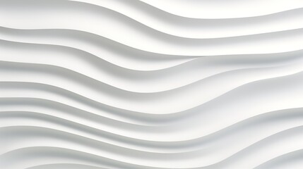 Abstract white wavy background with soft shadows.