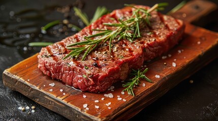 Grilled Steak with Rosemary and Salt