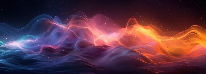 Obraz premium Abstract Waves of Light and Color