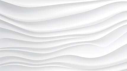 Fototapeta premium Abstract white wavy background, smooth curves, minimalist design.