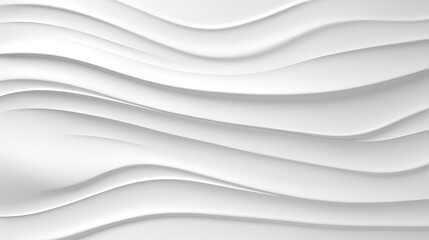 Obraz premium Abstract white wavy background, smooth and flowing lines, minimal design, elegant and modern.