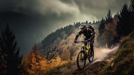 Naklejka premium Mountain Biking Adventure