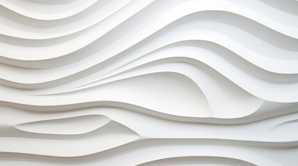 Obraz premium Abstract white wavy pattern, textured background.