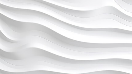 Fototapeta premium Abstract white wavy surface background.
