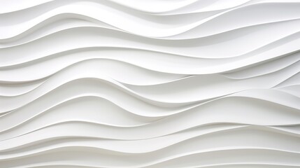 Fototapeta premium Abstract white wavy texture background.