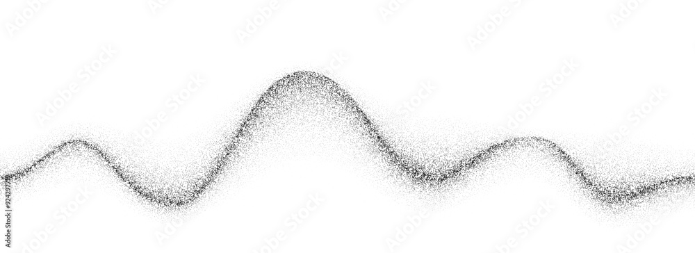 Poster wavy grain gradient texture. black stippled flowing line background. grunge noise dotwork wallpaper 