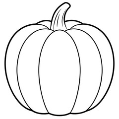 pumpkin isolated on white, calabaza vector illustration, food vector art, calabaza silhouette,  halloween pumpkin vector icon, pumpkin cartoon line art, eps