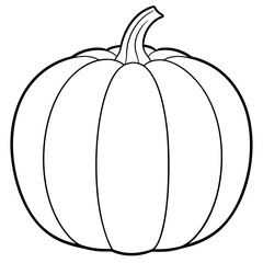 pumpkin isolated on white, calabaza vector illustration, food vector art, calabaza silhouette,  halloween pumpkin vector icon, pumpkin cartoon line art, eps
