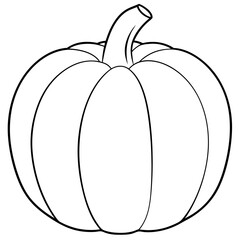 pumpkin isolated on white, calabaza vector illustration, food vector art, calabaza silhouette,  halloween pumpkin vector icon, pumpkin cartoon line art, eps