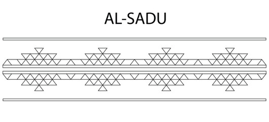 Art & Illustration Al Sadu Weaving Pattern - Authentic Arabian Textile Art Highlighting Saudi Arabia's Rich Cultural Tradition