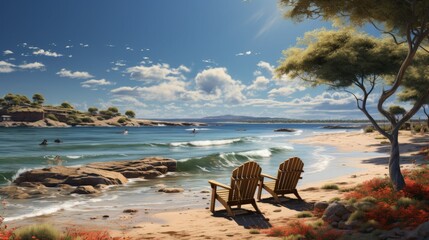 A couple enjoying their retirement by the seaside