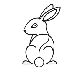 Outline illustration of a rabbit