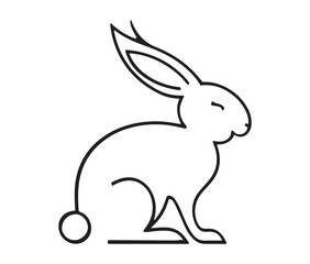 Outline illustration of a rabbit