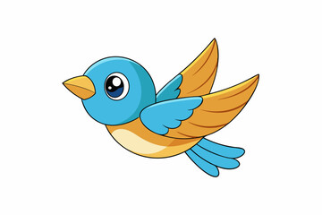 Fototapeta premium bird with a flower