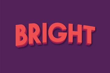 Bright typography premium editable 3d editable text style effect