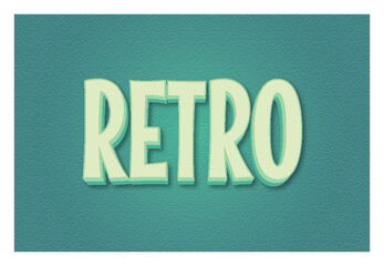 Retro typography premium editable 3d editable text style effect