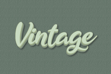 Vintage typography premium editable 3d editable text style effect