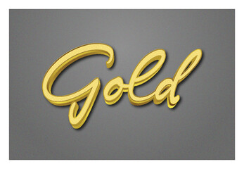 Gold typography premium editable 3d editable text style effect