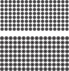 black and white flower  seamless pattern .