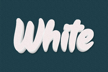 White typography premium editable 3d editable text style effect