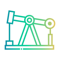 pump jack Line Gradient Icon