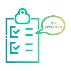 quality control Line Gradient Icon