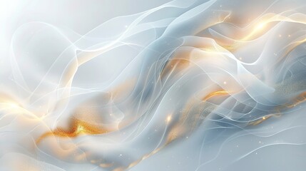 Fototapeta premium Abstract background with flowing lines and golden glitter.