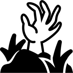 Creepy Glyph Icon Design Vector