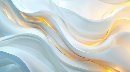 Obraz premium Abstract background with white and orange waves.