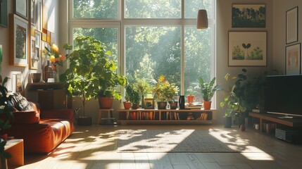 A bright home contrasts a dark, cluttered space, symbolizing serenity vs. chaos.