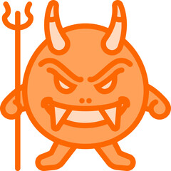 Evil Dual Tone Icon Design Vector
