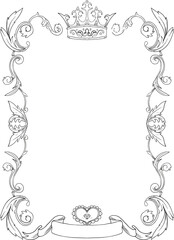 Royal pattern border and frame illustration