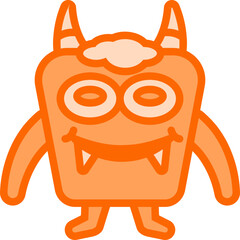 Monster Dual Tone Icon Design Vector