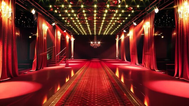 Elegant Red Carpet Event Venue Interior