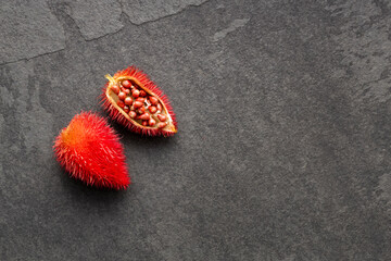Bixa Orellana - Red annatto seeds for cooking and food coloring.