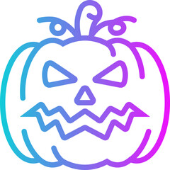 Pumpkin Gradient Icon Design Vector