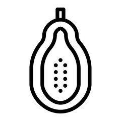 papaya Line Icon