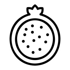 pomegranate Line Icon