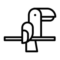 parrot Line Icon