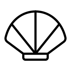 seashell Line Icon
