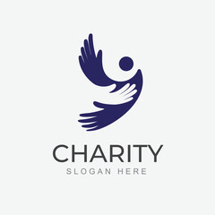 charity logo vector illustration template