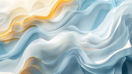 Fototapeta premium Abstract blue and orange wavy background.