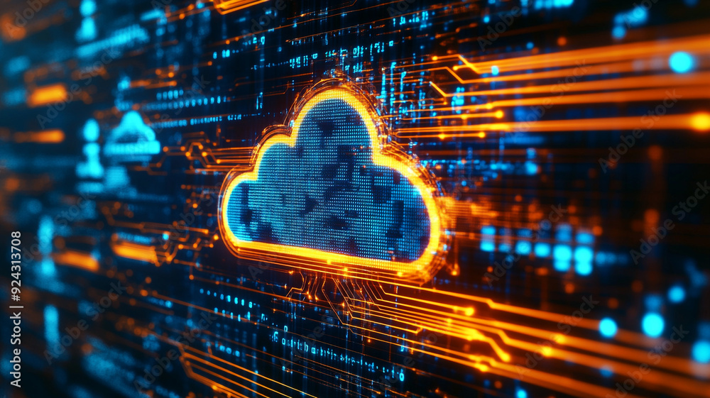 Poster optimizing cloud computing costs and resources for improved efficiency and savings