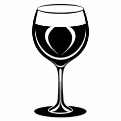 glass isolated on white, wine glass vector illustration, glass of wine vector art, glass of wine silhouette, tea cup vector icon, glass of wine cartoon line art, eps
