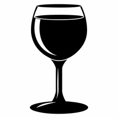 glass isolated on white, wine glass vector illustration, glass of wine vector art, glass of wine silhouette, tea cup vector icon, glass of wine cartoon line art, eps